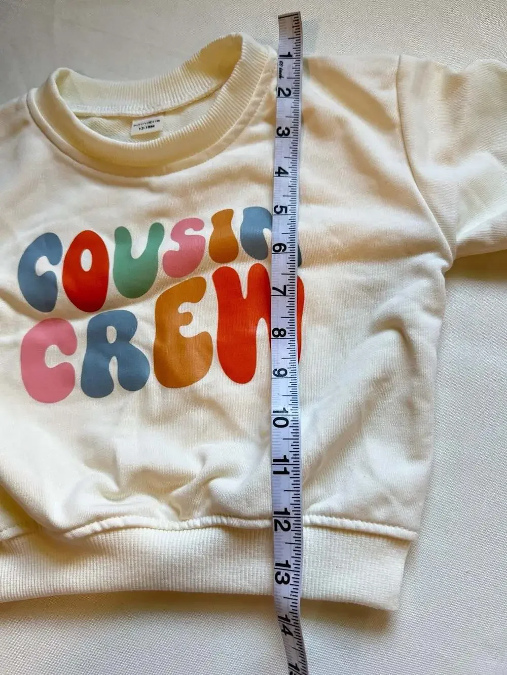 Retro Cousin Crew Sweatshirt Groovy Graphic Toddler Baby Neutral 12-18M